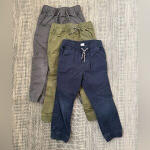 GAP- SET OF 3 Kids Joggers, Charcoal, Olive, Navy